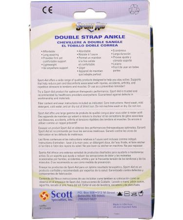 Scott Specialties Double Strap Ankle Support - X-Small Sport Aid for Optimal Stability | International Shipping Available - Buy Online on GoSupps.com