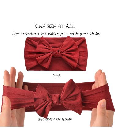 Prohouse 16PCS Baby Nylon Headbands Hair Bow Set for Girls | Newborn to Toddler Sizes | Elastic Hairbands for Kids - Buy Online on GoSupps.com