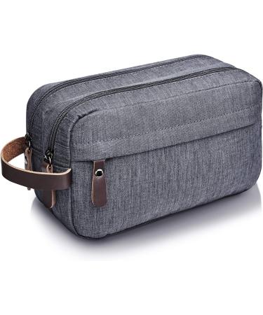 WANDF Small Nylon Dopp Kit Shaving Bag - Lightweight Toiletry Bag for Men and Women (B-Denim Grey) - Buy Online on GoSupps.com
