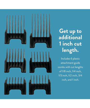 WAHL Professional 5-in-1 Clipper Guide Comb Set | Grooming for Dogs Cats & Horses - Arco Bravura Figura Chromado - Buy Online on GoSupps.com