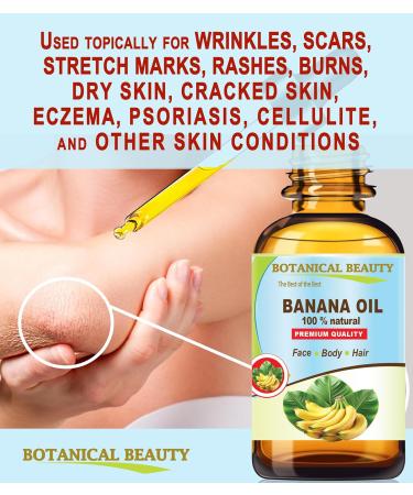 Botanical Beauty BANANA OIL 100% Natural Pure Virgin Unrefined Cold Pressed Carrier Oil for Face Skin Hair Lip Nails for Dry Sensitive Normal Skin 2 Fl Oz 60 ml - Buy Online on GoSupps.com