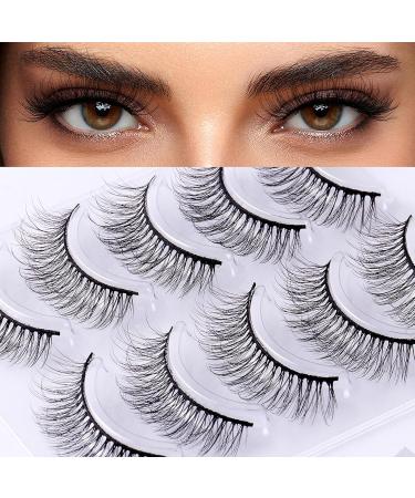 SeiBes Self-Adhesive Eyelashes - 5 Pairs Reusable Fluffy Natural Look False Lashes for Beginners | Easy Application Gift - Buy Online on GoSupps.com