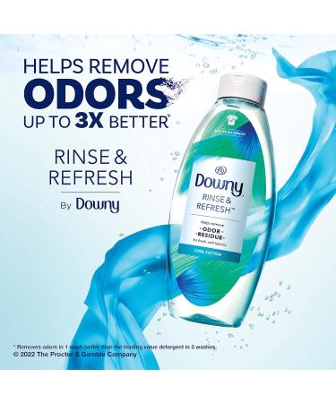 Downy Rinse & Refresh Laundry Odor Remover & Fabric Softener Cool Cotton 48 Fl Oz (Pack of 2) - HE Compatible Safe on All Fabrics International Shipping Available - Buy Online on GoSupps.com