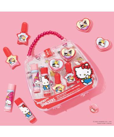 Lip Smacker Hello Kitty Nail Polish & Flavored Lip Balm Makeup Tote - Moisturizing Balms Colorful Nail Polishes Sanrio Accessory Ring Stylish Tote Bag Perfect Glam Gift for Hello Kitty Lovers 1 Count(Pack of 7) Hello Ki  - Buy Online on GoSupps.com