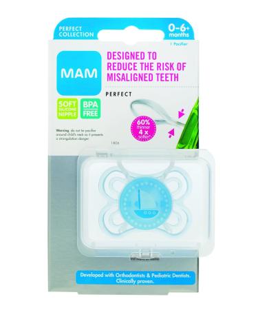 MAM Perfect Silicone Pacifier - Pink 0-6 Months | International Shipping Available - Buy Online on GoSupps.com