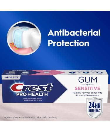 Crest Sensitive and Gum Toothpaste 4.8 oz (3 Pack) Relieves Sensitivity Strengthens Gums Anticavity Clinically Proven Antibacterial Toothpaste - Buy Online on GoSupps.com