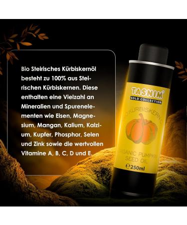 Huile de p pins de Courge Bio de Styrie 100% Pure & Press e Froid Qualit Premium pour la Peau les Cheveux ou comme Vinaigrette Riche en Om ga-3 & Om ga-6 Fabriqu e en Autriche - Buy Online on GoSupps.com