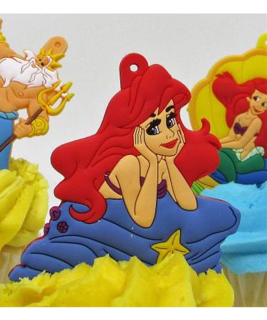 Little Mermaid Birthday Cake CUPCAKE Topper Featuring Ariel and Friends - Buy Online on GoSupps.com