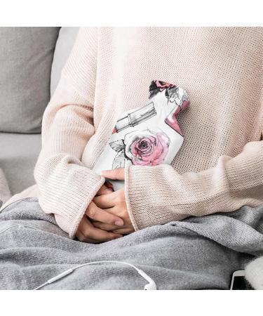 Flower Lipstick Hot Water Bottle with Plush Cover - Hand Warmer for Adults & Children - 26.5x15.3cm - International Shipping Available - Buy Online on GoSupps.com