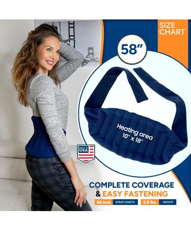 SunnyBay Microwavable Heating Pad for Neck, Shoulder, Knee, Back Pain - Fastening Straps, FSA HSA Approved - 10x18 Inch, 2.8 lbs - Buy Online on GoSupps.com