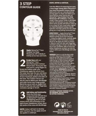 Skinny Tan Face by Skinny Tan Contouring Serum Dark 20 ml - Buy Online on GoSupps.com