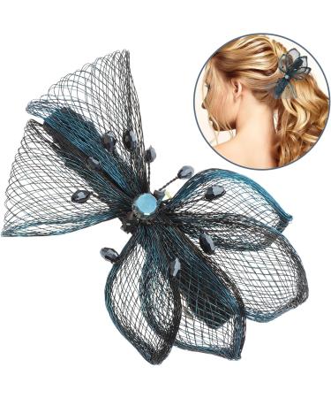 Beaupretty Blue Hair Clips butterfly clip bow clips party fascinators high ponytail clip bows barrette bridal clip clips barrettes spring clip copper wire vintage Decor - Buy Online on GoSupps.com