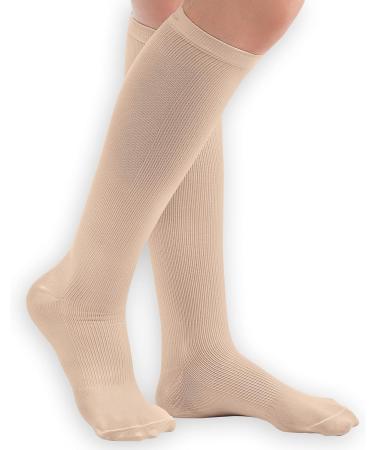Men's Compression Socks Firm 20-30 mmHg Tan Small - Made in USA | Collections Etc - Buy Online on GoSupps.com