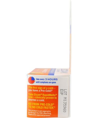 ZICAM Cold Remedy RAPIDMELTS - Citrus 25CT | Fast-Acting Cold Relief - Buy Online on GoSupps.com