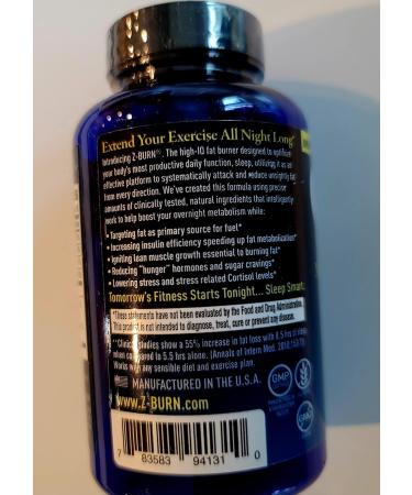 Z-BURN -- 60 Capsules -- Night Time Fat Loss Supplement - "Sleep Great Lose Weight!" - Scientifically designed to attack fat all night long while promoting deeper more productive sleep without morning grogginess. RESULTS GUARANTEED - Buy Online on GoSupps.com