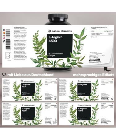 L-Arginine 365 Vegan Capsules | 4500mg Plant-Based L-Arginine HCL | High-Dose 3750mg | Made in Germany | International Shipping - Buy Online on GoSupps.com