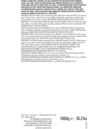 Venchi Nougatine Chocolats in sac de vrac 1 kg - Caramelised noisettes enrobed with dark chocolate - Without gluten - Buy Online on GoSupps.com