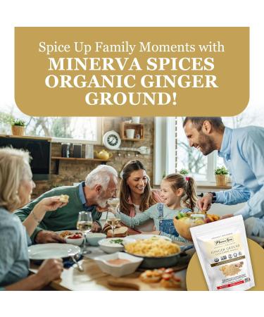 Minerva Spices Organic Ginger Ground 4 Oz 120 Grams Premium Quality 100% Pure Non-GMO Vegan Gluten-Free and Kosher Certified - Buy Online on GoSupps.com