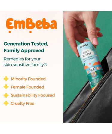 EmBeba Natural Diaper Rash Cream for Sensitive Baby Skin | Travel-Friendly Diaper Rash Ointment with Roll-On Applicator | Herbal Skin Care for Babies | 1 Pack - Buy Online on GoSupps.com