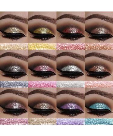 Anglicolor Eyeshadow Glitter Eyeshadow Shimmer Eye Shadow Liquid Eyeshadow Glitter Liquid Eye Shadow Sparkling Eye Makeup Tool Best Gift For Women Girls (05#Black) - Buy Online on GoSupps.com