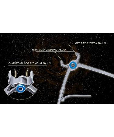Robust Toenail Clippers for Thick Nails - Silver Nail Clippings Over 15mm Cheek Opening Ideal for Seniors & Men - Buy Online on GoSupps.com