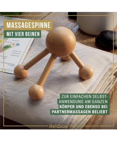 Heldson Premium 6-Part Massage Set | Wood Massage Devices & Scooter for Foot Head & Trigger Point Therapy | Relaxation & Anti-Stress Tools - Buy Online on GoSupps.com