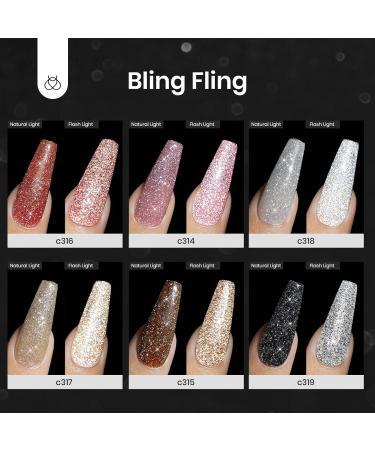 Beetles Reflective Glitter Gel Polish Set - 6 Holographic Colors - Soak Off UV LED - Spring Summer Nail Polish Kit - Buy Online on GoSupps.com