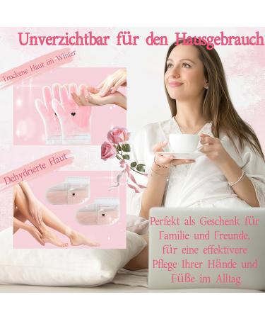 Gants de traitement la paraffine 2 paires de gants d' pilation la paraffine et 2 paires de couvre-pieds en cire de (Ros ) - Buy Online on GoSupps.com