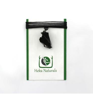 Heka Naturals Shungite Crystal Necklace | Medicinal & Chakra Jewelry for Men & Women | Spiritual Gemstone Gifts - Buy Online on GoSupps.com