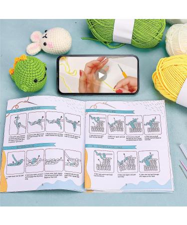 OPOUNT Beginner Crochet Kit - Complete Crochet Set for Adults and Kids - Make 4 PCS Animals - Step-by-Step Instruction and Video Tutorial - Buy Online on GoSupps.com