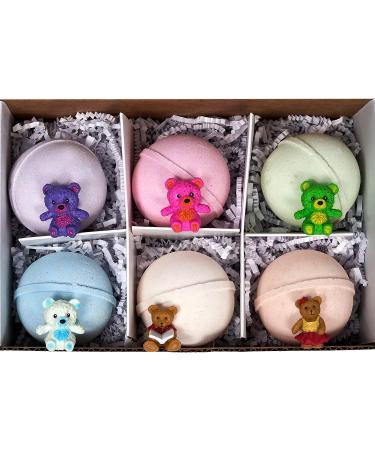 6-Piece Bath Bomb Fizzies with Surprise Bear Family Toys Inside | Large 5 oz Balls | Safe and Fun Bubble Baths for Kids | Perfect Gift for Boys and Girls - Buy Online on GoSupps.com