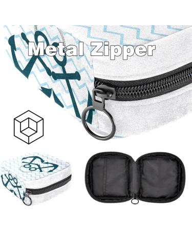 GIAPB Sanitary Napkin Storage Bag | Period Tampon & Makeup Pouch Blue Anchor Color1788 - Buy Online on GoSupps.com