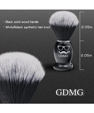 GDMG Black Wooden Beard Brush - High-End Synthetic Men's Shaving Brush for Wet Shave - Wood Handle Hair Salon Shave Brush for Safety Razor - Buy Online on GoSupps.com