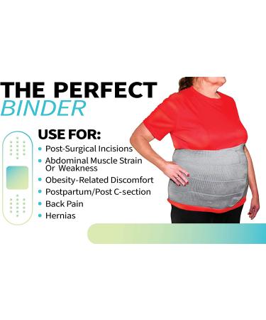 StrictlyStability 2XL Plus Size Bariatric Abdominal Binder | Hernia Support | Post Surgery Waist Wrap | Obesity Girdle Belt for Big Men & Women (2XL) - Buy Online on GoSupps.com