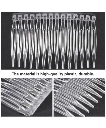 10pcs Transparent Side Combs - Vintage Twist French Hair Clips for Women's Bridal Wedding - Buy Online on GoSupps.com
