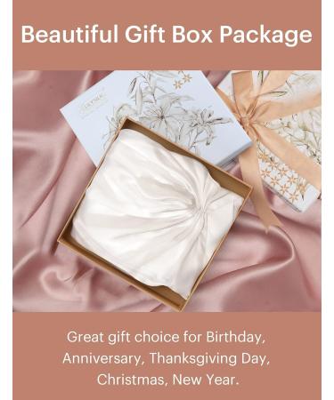 LilySilk 100% Mulberry Silk Sleep Cap | 19 Momme Silk Bonnet for Women | Ivory - Buy Online on GoSupps.com