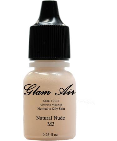 Airbrush Makeup Foundation Matte Finish M1 Fair Ivory and M3 Natural Nude Water-based Makeup Long Lasting All Day Without Smearing Running Fading or Caking 0.25 Oz Bottle By Glam Air - Buy Online on GoSupps.com