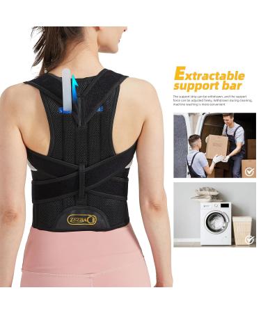 ZSZBACE Posture Corrector XL - Adjustable Back Straightener for Women and Men - Upper Lower Back Brace for Back, Neck, and Shoulder Pain - Buy Online on GoSupps.com