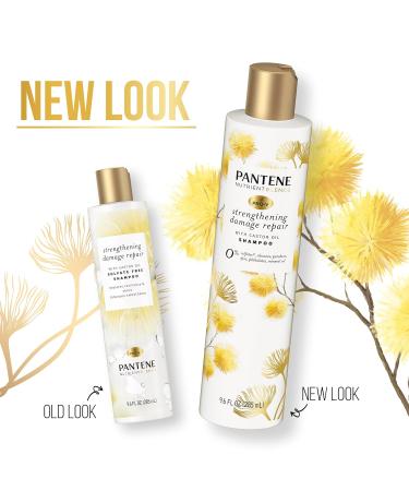 Pantene Sulfate Free Shampoo - Anti Frizz & Damage Repair with Castor Oil | Safe for Color Treated Hair | 9.6 oz - Buy Online on GoSupps.com