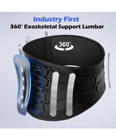 FREETOO Back Support Belt for Lower Back Pain Relief Medical Grade Back Brace with Lumbar Pad for Women & Men Anti-skid Lumbar Support for Herniated Disc Sciatica XL Size(waist:47.5''-53.9'') Black XL(waist:47.5''-53.9'') - Buy Online on GoSupps.com