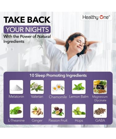 Healthy Sleep - 10 REM Inducing Ingredients - Supports All Stages of Deep Rest - Insomnia - Anxious - Restless - Melatonin - Valerian - Chamomile - Theanine - GABA - Hops - Lemon Balm - 60 Count 60 Count (Pack of 1) - Buy Online on GoSupps.com
