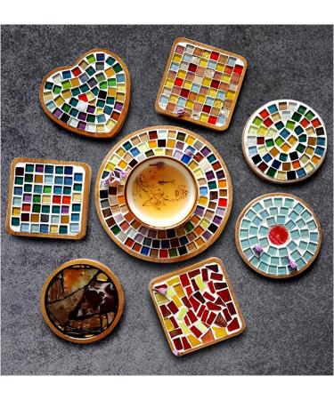 White Crystal Mosaic Tiles 1x1cm - 100 Pieces for Crafts, Picture Frames, Handmade Jewelry, Coasters & DIY Art Decoration - Buy Online on GoSupps.com