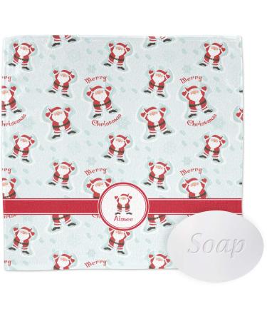 YouCustomizeIt Personalized Santa Clause Making Snow Angels Washcloth w/Name or Text