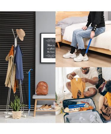 Long Handle Metal Shoe Horn for Seniors | Adjustable Dressing Stick for Elderly | Extended Aid Tool for Shoes, Socks, Shirts, Pants - Buy Online on GoSupps.com
