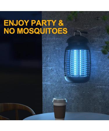 4200V Electric Bug Zapper - High Powered Waterproof Mosquito Trap for Indoor and Outdoor Use - Fly Control for Home, Kitchen, Backyard, Camping - Black - Buy Online on GoSupps.com