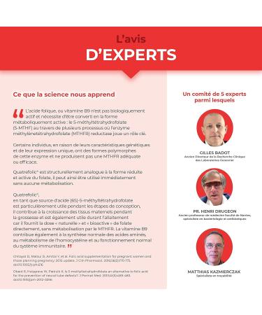 Patented Vitamin B9 Folic Acid in Active Form Superior Assimilation Supplement For Pregnant Women Reduces Fatigue 120 Vegan Capsules Made in France Nutrimea - Buy Online on GoSupps.com