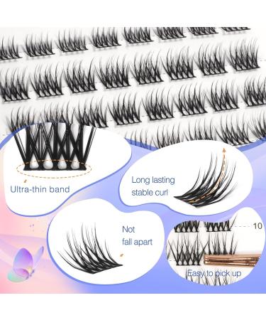 Shop LZM Individual Eyelashes | 8-14mm C Curl Natural Look | Reusable DIY Cluster Lashes - Buy Online on GoSupps.com