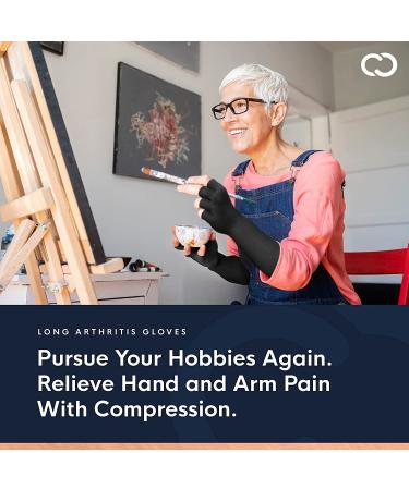 Copper Compression Long Arthritis Gloves for Carpal Tunnel & RSI Support - Medium, 1 Pair - Buy Online on GoSupps.com