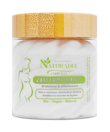 Naturadel Firming Chantilly Cream – Natural Body Care for Moms, Teens and Weight Changes – Firmness and Tonicity with Organic and Vegan Ingredients – Made in France