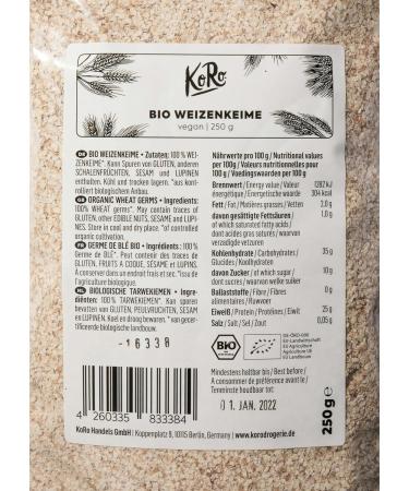 KoRo - Organic wheat germ 6 x 250 g - Buy Online on GoSupps.com